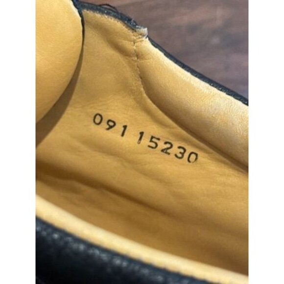 Mens Black Exotic Ostrich/COCO Leather Shoes Padded Collar Comfort Dress sz 11 - Picture 13 of 15